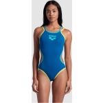 Blaue Sportliche Damenschwimmanzüge & Damensportbadeanzüge mit Kreuzträgern Größe S 