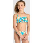 Bunte Blumenmuster Vintage Bustier Bikinis für Kinder aus Polyamid für Mädchen Größe 128 