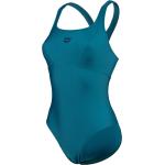 Cyanblaue Damenschwimmanzüge & Damensportbadeanzüge aus Polyester mit Racerback Größe S 