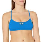 Blaue Arena Bandeau Bikinitops aus Polyester mit Racerback für Damen Größe XL 