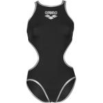 Silbergraue Damenschwimmanzüge & Damensportbadeanzüge aus Polyester ohne Bügel mit Racerback Größe XL 