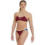 Burgundfarbene Sportliche Arena Neon Bikini-Tops mit Racerback für Damen Größe S 2-teilig für den für den Winter 