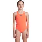 Korallenrote Unifarbene Sportliche Sportbadeanzüge & Schwimmanzüge für Kinder aus Polyester 