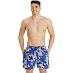 ARENA Men's Beach Boxer Allover Shorts, NEON Blue