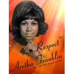 Aretha Franklin Poster Leinwandbild Auf Keilrahmen - Respekt (80 x 60 cm)