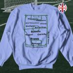 Argentinien 1986 Weltmeisterschaft Finale Sky Blau Pullover Retro Fußball Lovers