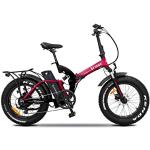 Argento Bi Max Foldable E-bike, Full Suspension, Ruote Fat 20"x 4, Freni a Disco, Motore 250W, Peso Max Supportato 100 kg, Batteria 374Wh, 27 kg
