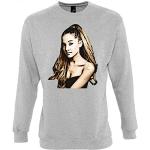 Graue Ariana Grande Bio Herrensweatshirts Größe XL 