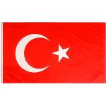 aricona Türkei Flagge - Türkische Nationalflagge 90 x 150 cm mit Messing-Ösen - Wetterfeste Fahne für Fahnenmast - 100% Polyester