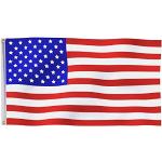 Aricona USA Flagge - Amerika Fahne 90 x 150 cm mit Messing-Ösen - Wetterfeste Fahne für Fahnenmast - 100% Polyester