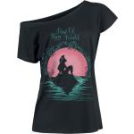 Schwarze Arielle die Meerjungfrau Arielle Rundhals-Ausschnitt T-Shirts für Damen Größe 4 XL 