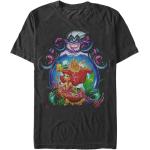 Schwarze Kurzärmelige Arielle die Meerjungfrau Arielle T-Shirts aus Baumwolle für Herren Größe L 