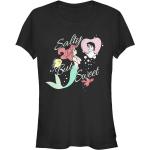 Schwarze Kurzärmelige Arielle die Meerjungfrau Arielle T-Shirts aus Baumwolle für Herren Größe L 