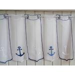 Weiße Maritime Scheibengardinen & Küchengardinen aus Polyester 