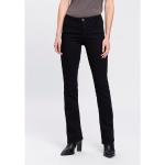 Schwarze ARIZONA Bootcut Jeans mit Reißverschluss aus Denim für Damen Größe XS Petite 