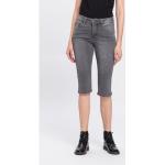 Caprijeans ARIZONA "Svenja - Bund mit seitlichem Gummizugeinsatz" grau (grey, used) Damen Jeans 5-Pocket-Jeans High Waist
