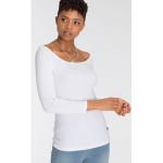 Reduzierte Weiße ARIZONA Schulterfreie Carmenshirts aus Jersey für Damen Größe XS 