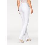 Weiße ARIZONA Stretch-Jeans mit Gürtel aus Denim für Damen 
