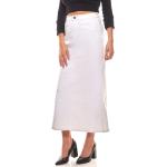ARIZONA Jeans-Rock angesagter Damen Maxi-Rock mit Used-Effekten Kurzgröße Weiß, Größe:36 (18 Kurzgröße)