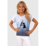 Blaue ARIZONA Pailletten Shirts für Kinder mit Pailletten aus Jersey für Mädchen 