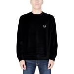 Schwarze Unifarbene Langärmelige Armani Exchange Herrenfleecepullover & Herrenfleeceshirts aus Fleece Größe XL für den für den Herbst 