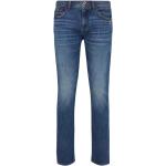 Reduzierte Blaue Bestickte Armani Exchange Slim Fit Jeans aus Denim für Herren 