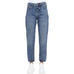 Reduzierte Indigofarbene Armani Exchange Boyfriend-Jeans mit Reißverschluss aus Baumwolle für Damen für den für den Sommer 