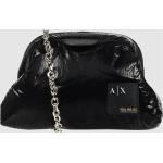 Schwarze Armani Exchange Damenschultertaschen & Damenshoulderbags aus Polyester mit Kettenhenkel 