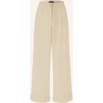 Cremefarbene Armani Exchange Stoffhosen mit Reißverschluss aus Polyester für Damen Größe M 