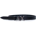 Schwarze Elegante Armani Exchange Ledergürtel aus Leder für Damen Länge 95 für den für den Herbst 