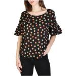 Reduzierte Schwarze Elegante Kurzärmelige Armani Exchange T-Shirts aus Polyester Handwäsche für Damen Größe M für den für den Sommer 