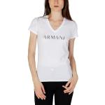 Weiße Armani Emporio Armani V-Ausschnitt T-Shirts für Damen Größe XXL 