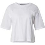 Weiße Bestickte Halblangärmelige T-Shirts aus Jersey für Damen Größe XS 