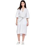 Reduzierte Weiße Armani Exchange Shirtkleider für Damen Größe L 