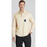 Sandfarbene Unifarbene Armani Exchange Hemdjacken mit Reißverschluss aus Baumwolle für Herren Größe M 