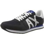 Reduzierte Marineblaue Armani Exchange Low Sneaker aus Leder für Herren Größe 40 