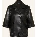 Schwarze Armani Exchange Übergangsjacken aus Leder für Damen Größe M 