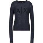 Reduzierte Blaue Armani Exchange Angora-Pullover aus Polyamid für Damen Größe S 