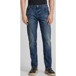 Dunkelblaue Armani Exchange Slim Fit Jeans mit Reißverschluss aus Baumwollmischung für Herren Größe XXL Weite 31, Länge 32 