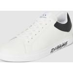 Reduzierte Weiße Armani Exchange Low Sneaker aus PU leicht für Herren Größe 41 