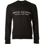 Schwarze Unifarbene Elegante Armani Exchange Rundhals-Ausschnitt Herrensweatshirts Größe XXL 