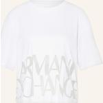 Weiße Armani Exchange T-Shirts für Damen Größe M 