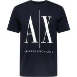 Marineblaue Kurzärmelige Armani Exchange Rundhals-Ausschnitt T-Shirts für Herren Größe M 