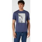 Dunkelblaue Unifarbene Armani Exchange T-Shirts aus Baumwolle für Herren Größe M 