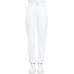 Reduzierte Weiße Armani Exchange Slim Fit Jeans mit Reißverschluss aus Baumwolle für Damen 