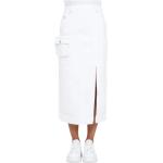 Reduzierte Weiße Armani Exchange Midi Midiröcke mit Reißverschluss aus Baumwolle für Damen Größe S für den für den Frühling 