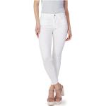 Reduzierte Weiße Armani Exchange Skinny Jeans mit Reißverschluss aus Baumwolle maschinenwaschbar für Damen Weite 28, Länge 30 für den für den Frühling 