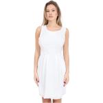 Reduzierte Weiße Ärmellose Armani Exchange Plisseekleider mit Reißverschluss aus Satin für Damen Größe M für den für den Winter 
