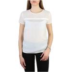 Reduzierte Weiße Elegante Kurzärmelige Armani Jeans T-Shirts aus Seide für Damen Größe S 