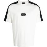 Reduzierte Weiße Color Blocking Kurzärmelige Armani T-Shirts für Herren Größe M 
